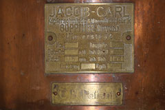 Metallschild am Brennofen